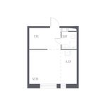 Планировка квартиры студии, 29,46 м2