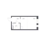 Планировка квартиры студии, 21,75 м2