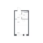 Планировка квартиры студии, 23,98 м2
