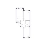 Планировка 3-комнатной квартиры, 54,27 м2