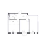 Планировка 3-комнатной квартиры, 57,28 м2