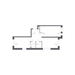 Планировка 3-комнатной квартиры, 57,09 м2