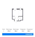 Планировка квартиры студии, 27,5 м2