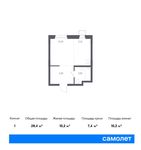 Планировка квартиры студии, 28,4 м2