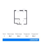 Планировка квартиры студии, 28 м2
