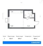Планировка квартиры студии, 21,2 м2