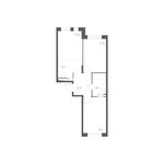 Планировка 3-комнатной квартиры, 54,3 м2