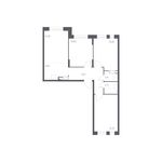 Планировка 4-комнатной квартиры, 69,7 м2