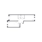 Планировка 3-комнатной квартиры, 60 м2