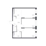 Планировка 3-комнатной квартиры, 55,2 м2