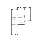 Планировка 4-комнатной квартиры, 76,9 м2