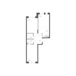 Планировка 3-комнатной квартиры, 54,2 м2