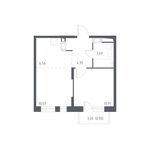 Планировка 2-комнатной квартиры, 37 м2