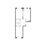 Планировка 2-комнатной квартиры, 51 м2