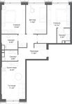 Планировка 4-комнатной квартиры, 79 м2