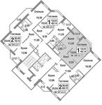 Планировка 1-комнатной квартиры, 45,7 м2