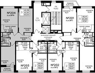 Планировка 3-комнатной квартиры, 63,55 м2