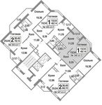 Планировка 1-комнатной квартиры, 45,7 м2
