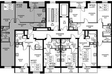 Планировка 3-комнатной квартиры, 65,2 м2