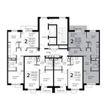 Планировка 2-комнатной квартиры, 60,28 м2
