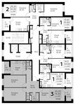 Планировка 3-комнатной квартиры, 75,8 м2