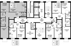 Планировка 3-комнатной квартиры, 69,5 м2