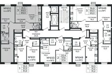 Планировка 3-комнатной квартиры, 69 м2