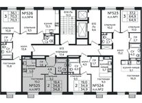Планировка 2-комнатной квартиры, 34,8 м2