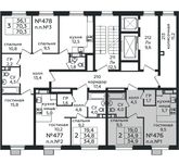 Планировка 2-комнатной квартиры, 34,9 м2