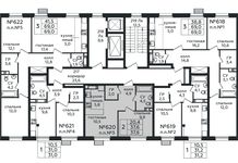 Планировка 2-комнатной квартиры, 37,6 м2