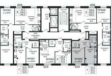 Планировка 1-комнатной квартиры, 31,2 м2