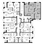 Планировка 3-комнатной квартиры, 77,4 м2