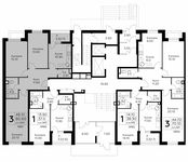 Планировка 3-комнатной квартиры, 80,9 м2