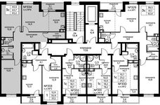 Планировка 3-комнатной квартиры, 65,2 м2