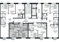 Планировка 2-комнатной квартиры, 34,8 м2