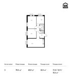 Планировка 3-комнатной квартиры, 78,5 м2