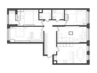 Планировка 4-комнатной квартиры, 112,02 м2