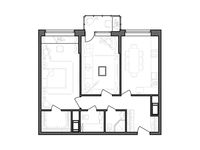 Планировка 2-комнатной квартиры, 68,11 м2