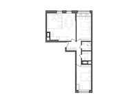 Планировка 3-комнатной квартиры, 69,34 м2