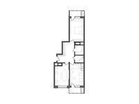 Планировка 2-комнатной квартиры, 65,99 м2