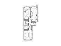 Планировка 2-комнатной квартиры, 67,72 м2