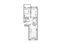 Планировка 3-комнатной квартиры, 72,31 м2