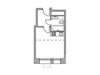 Планировка квартиры студии, 24,23 м2