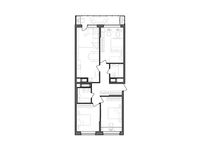 Планировка 4-комнатной квартиры, 89,57 м2