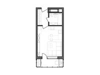 Планировка квартиры студии, 27,32 м2