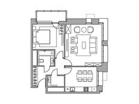 Планировка 2-комнатной квартиры, 60,29 м2
