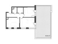 Планировка 2-комнатной квартиры, 56,25 м2