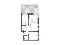Планировка 3-комнатной квартиры, 73,38 м2