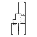 Планировка 2-комнатной квартиры, 63,73 м2
