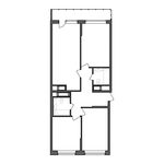 Планировка 4-комнатной квартиры, 89,57 м2